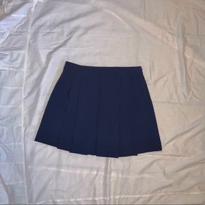 Dark blue pleated skirt